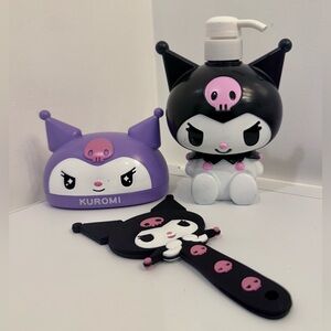 Mismatched Licensed Sanrio Kuromi Bathroom Countertop Accessories Bundle